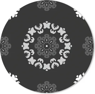 Produktbild von MuchoWow® Mauspad Mousepad Mandala - Muster - Schwarz und Weiß 40x40 cm - Mousepads - Maus Mat - Pad - Mausunterlage - Schreibtisch Accessoires