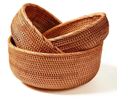 Produktbild von Handgefertigter Rattan-Aufbewahrungskorb zur Dekoration