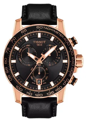 Obrázok produktu pre Pánske hodinky Tissot Supersport Chrono, priemer 45,5 mm, model 125.617.36.051.00, čierna/zlatá farba