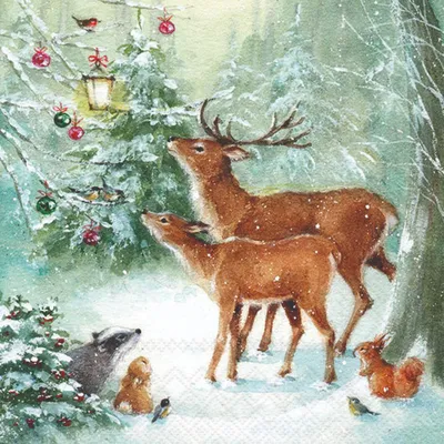 Produktbild von Servietten 33x33 cm - Forest celebration