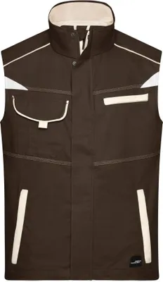 Produktbild von Workwear Vest - COLOR - brown/stone, Gr. XL