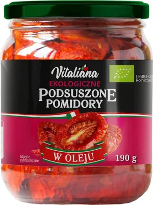 Zdjęcie produktu dla POMIDORY PODSUSZONE W OLEJU190 g (120 g) - VITALIANA