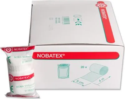Produktbild von NOBA Nobatex elastische Mullbinden in Folie 20 Stück 4 m x 6 cm