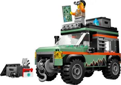 Produktbild von LEGO City Offroad Geländewagen - Bauspielzeug Set für Jungen und Mädchen ab 6 Jahren - Geschenk  zum Geburtstag oder für Feiertage - Inkl. Abenteurer Minifigur und Zubehör 60447