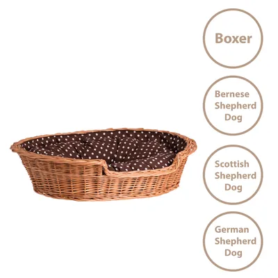 Image de Panier pour chien en osier ovale 80X60 H20 CM