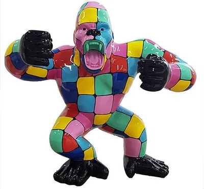 Zdjęcie produktu dla Ręcznie wykonana figura abstrakcyjna Kolorowa designerska rzeźba 70 cm Statuetki