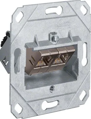 Produktbild von Datenanschluss Patch-Modul 2-fach Cat.6 8/8 geschirmt mit Tragring