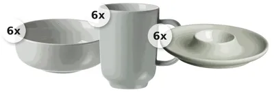 Produktbild von Frühstücksset 18 tlg. Jasper mint