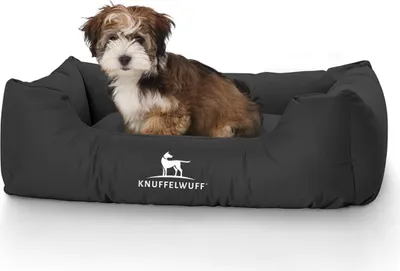Produktbild von Knuffelwuff Hundebett Finlay aus Nylongewebe M-L 85 x 63cm Schwarz