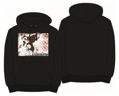 Imagen del producto de Sudadera negra uni para adultos, diseño de Gizmo (Gremlins), talla XXL