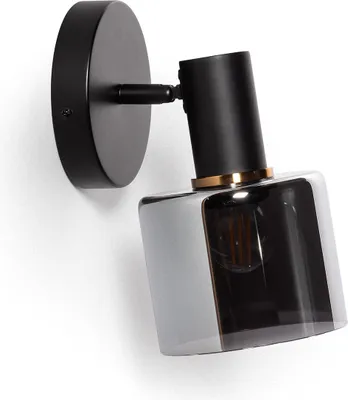 Produktbild von Wandleuchte Metall und Glas Danae Rauchgrau