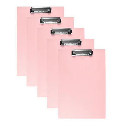 Produktbild von 10 Stück DIN A4 Klemmbretter Schreibbrett Schreibunterlage Klemmmappe Schreibplatte Rosa