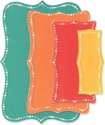 Produktbild von SIZZIX Stanzform Präge Stanzschablone Cutting Die, Doris Dotted Top Note