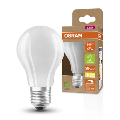 Zdjęcie produktu dla Osram AC45263, 4,3 W, 60 W, E27, 806 lm, 50000 h, Ciepłe białe