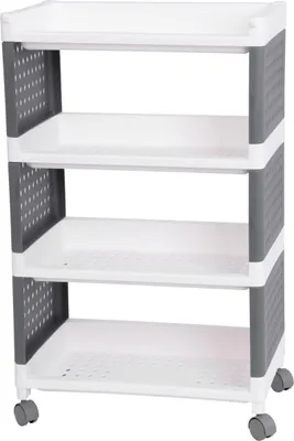 Zdjęcie produktu dla Półka MagicHome Rolly, plastikowa, 4 półki, 49x29x75,5 cm, na kółkach