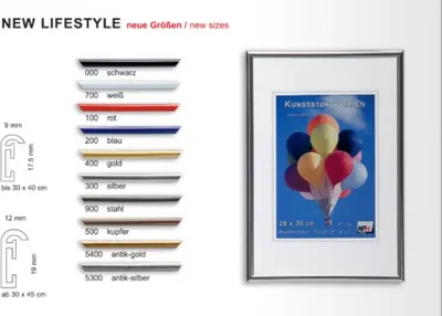 Produktbild von Kunststoff Bilderrahmen New Lifestyle 25x25 Schwarz