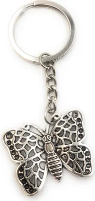 Produktbild von Onwomania Schlüsselanhänger Libelle Silber Metall Anhänger Charm