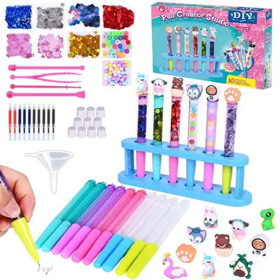 Image de Kit de fabrication de stylos pour enfants à partir de 6 ans, avec accessoires et recharges