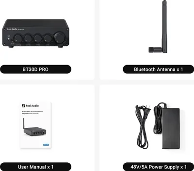 Zdjęcie produktu dla Wzmacniacz mocy, 21-kanałowy, połączenie Bluetooth, BT30D PRO 48V