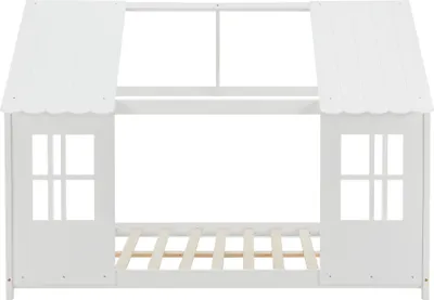 Produktbild von Kinderbett 'Tostedt' Halboffenes Design 140x200cm Weiß
