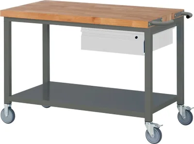 Produktbild von STIER Fahrbare Werkbank Premium mit 1 Schublade und Ablageboden BxTxH 1250x700x880 mm