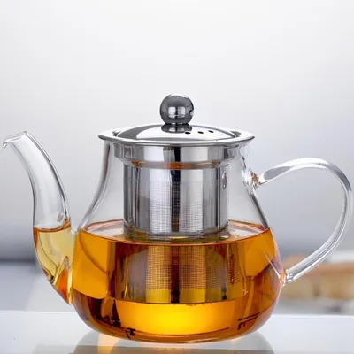 Produktbild von Teekanne Glas 800ml mit Teesieb Edelstahl, Hitzebeständig