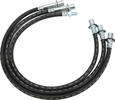 Produktbild von 3pcs verlängerte Bremsleitung Kit hinter vorderer Gummiersatz für Hilux LN106R LN46 RN46 YN65R