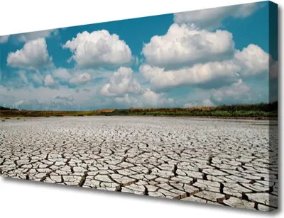 Produktbild von Tulup Leinwand-Bilder 100x50 Wandbild Canvas Kunstdruck Flussbett Landschaft