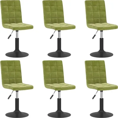 Immagine prodotto di Sedie da Pranzo Girevoli 6 pz Verde Chiaro in Velluto