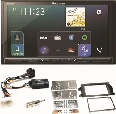 Produktbild von Pioneer SPH-DA230DAB CarPlay Android Auto Einbauset für Suzuki SX4 Fiat Sedici