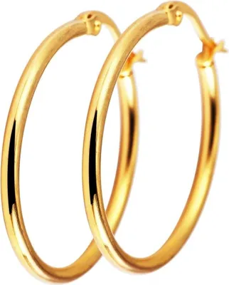 Produktbild von Akzent 5130001-025 Edelstahl Creolen - goldfarbig - 2,5 cm