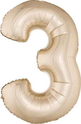 Produktbild von XXL Zahlen Folienballon 100 cm - Roségold Zahl: 3