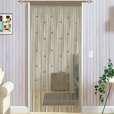Produktbild von Famanu Türvorhang Perlen - Dekorativer Fliegenvorhang - Katzenbart-Design