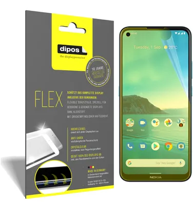 Obrázek produktu pro 2x ochranná fólie pro Nokia 45385, 100% pokrytí displeje, dipos Flex