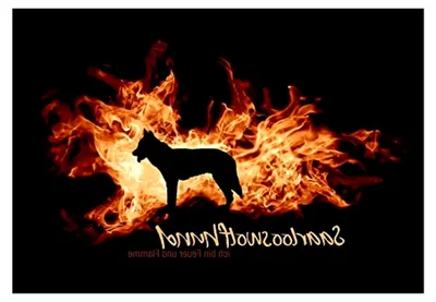 Produktbild von Turnbeutel - Saarlooswolfhund - Baumwolltasche in Schwarz