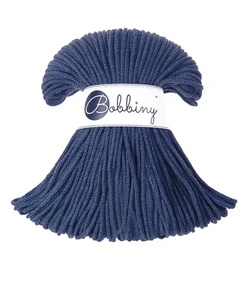 Zdjęcie produktu dla Sznurek pleciony bawełniany Bobbiny Junior / Jeansowy / Jeans / 3mm / 100m