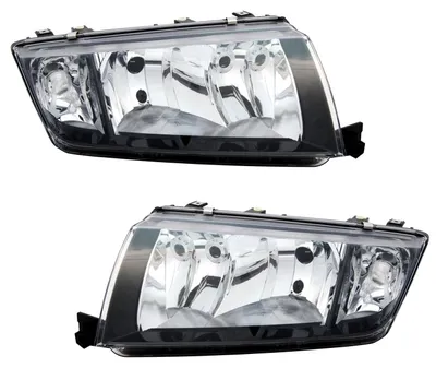 Für Skoda Fabia 6Y 99-08 Scheinwerfer Schwarz Klarglas LINKS + RECHTS in der Farbe Schwarz von AD TUNING GmbH & Co. KG