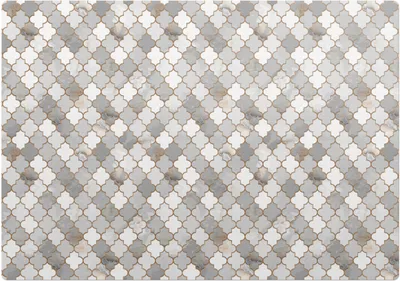 Produktbild von Arabeskenmosaik – Bodenschutzmatte – Rutschfest – Schutzmatte für Büro – Vinylmatte – Stuhlunterlage  – 100 x 100 cm