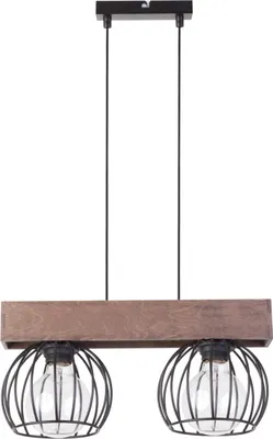Obrázek produktu pro Loft závěsné svítidlo dvojitý dekorativní černý kovový koš Milan 2xE27 15W Sigma Lighting