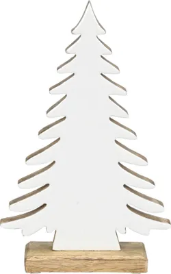 Produktbild von Tanne Holz weiß/natur Weihnachten Holztanne Mangoholz 17x5xH27cm
