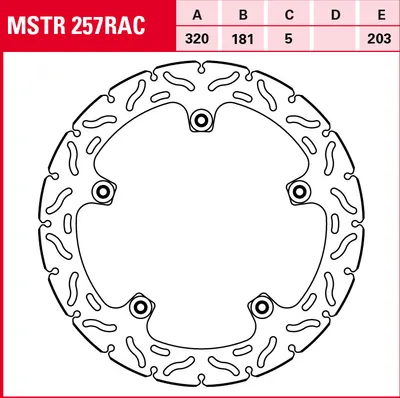 Produktbild von TRW Bremsscheibe Sportiv Semifloating MSTR257RAC K1300R K12S