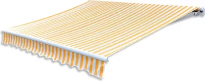 Produktbild von vidaXL Markisenbespannung Canvas Orange & Weiß 350x250 cm