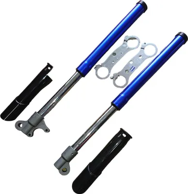 Produktbild von Up Side Down Gabel Set 530mm blau für Dirt Bike Mini  Pocket Cross Mini Bike