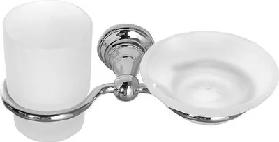 Produktbild von DIAMOND Seifenschale, Milchglas, Chrom