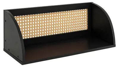 Produktbild von Atmosphera createur d'interieur - Wandregal raquel cannage schwarz 48x18cm