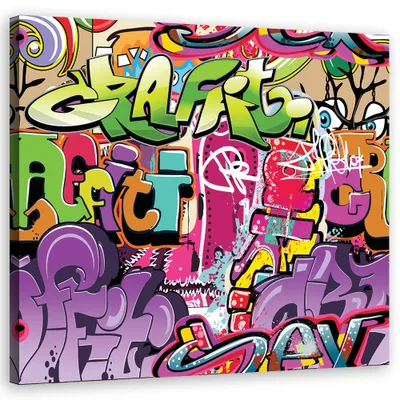 Produktbild von Leinwandbild abstraktionen - farbenfroh 60x60 cm Feeby farbe wandbild bereit zum aufhängen