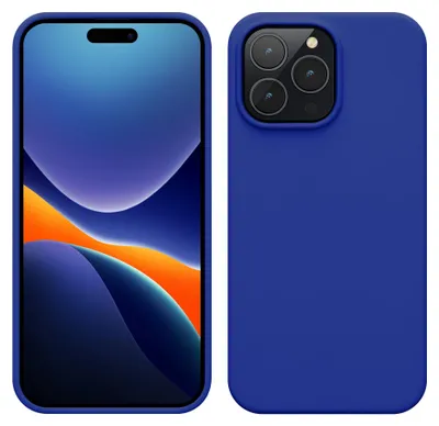 Produktbild von kwmobile Handyhülle für iPhone 14 Pro Max Hülle, für iPhone 14 Pro Max Case - Hülle Silikon - kabelloses Laden - Baltik Blau