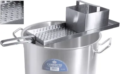 Produktbild von Contacto Gastronomie Spätzlehobel für lange Spätzle mit Topfhalterung Edelstahl 18/10 für Töpfe von Ø36 - 45 cm, Spätzlepresse mit Ruhebreich
