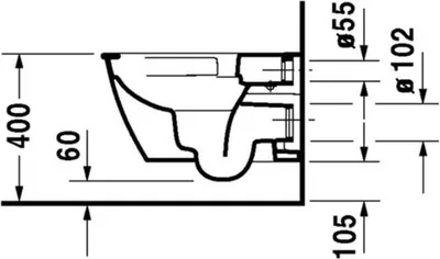 Produktbild von Duravit Wand-WC, Tiefspüler Darling New 36,5x54cm, 4,5 l, riml., we WonderGliss