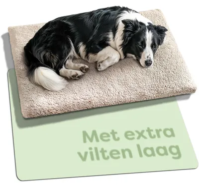 Image de Couverture chauffante pour chiens, 90x60 cm - Marron
